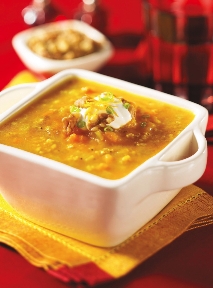 Curried Sweet Potato and Millet Soup
