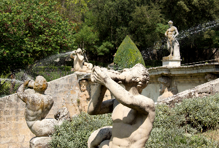 Jardin d'Albertas Fontaine des 17 jets