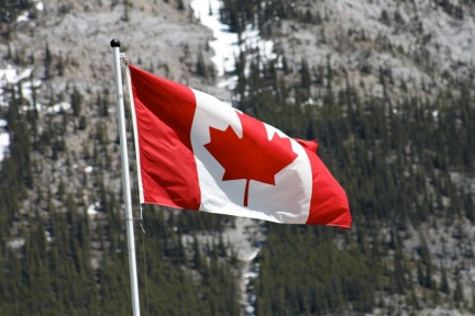 Canadian Flag #Canmore #CanadianRockies @GingerandNutmeg