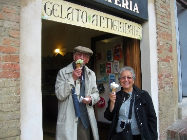 Enjoying Gelato