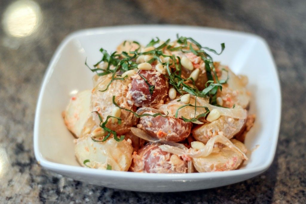 Tuscan Potato Salad with Sun Dried Tomato Mustard  Foodie Pages August Chefs Box #FoodiePages #ChefsBox