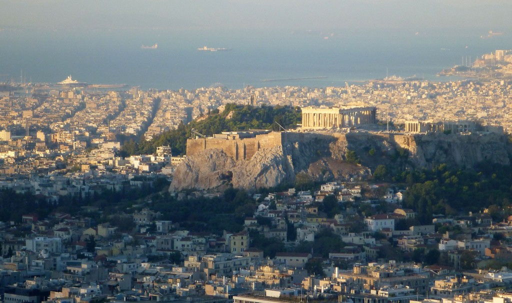 Acropolis from Lycabettus hill #Athens #Greece #VisitGreece @GingerandNutmeg